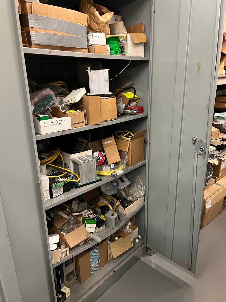 Cabinet with contents - electrical parts - ELECTRICAL COMPONENTS