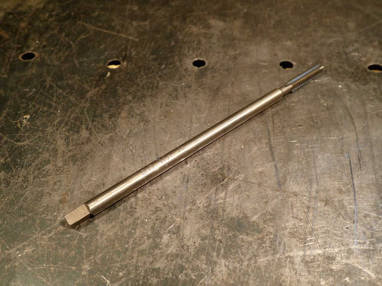 Greenfield 1/4" -20 NC 6" Extension Hand Threading Thread Tap: 4-Flute, GH-3 - HOLEMAKING TOOLS