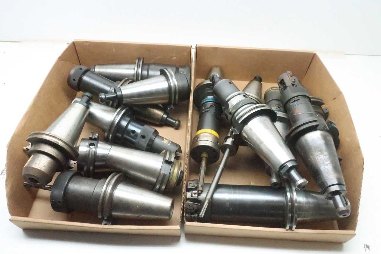 LOT OF ASSORTED CAT50 TOOL HOLDERS - PARLEC - ELECTRIC POWER TOOLS