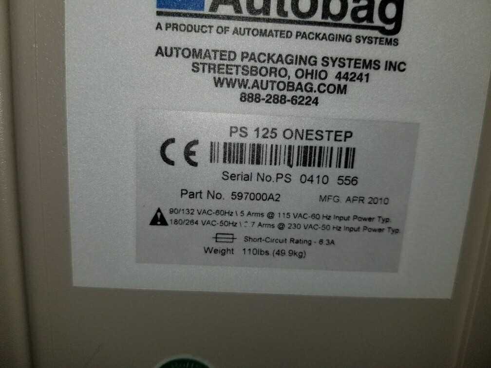 Auto Bag Pacesetter P125 Tabletop Bagging Machine - MATERIAL HANDLING
