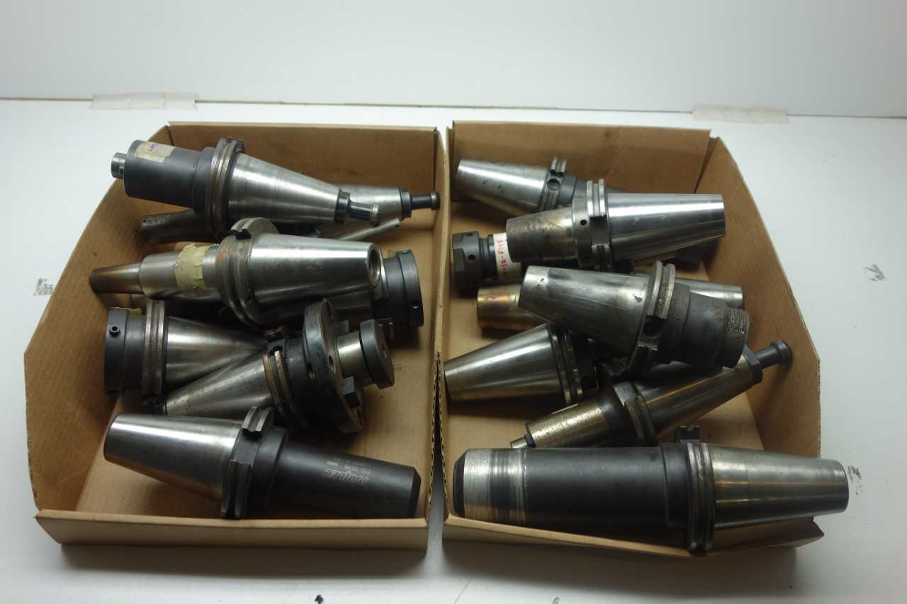 LOT OF ASSORTED CAT50 TOOL HOLDERS - ELECTRIC POWER TOOLS