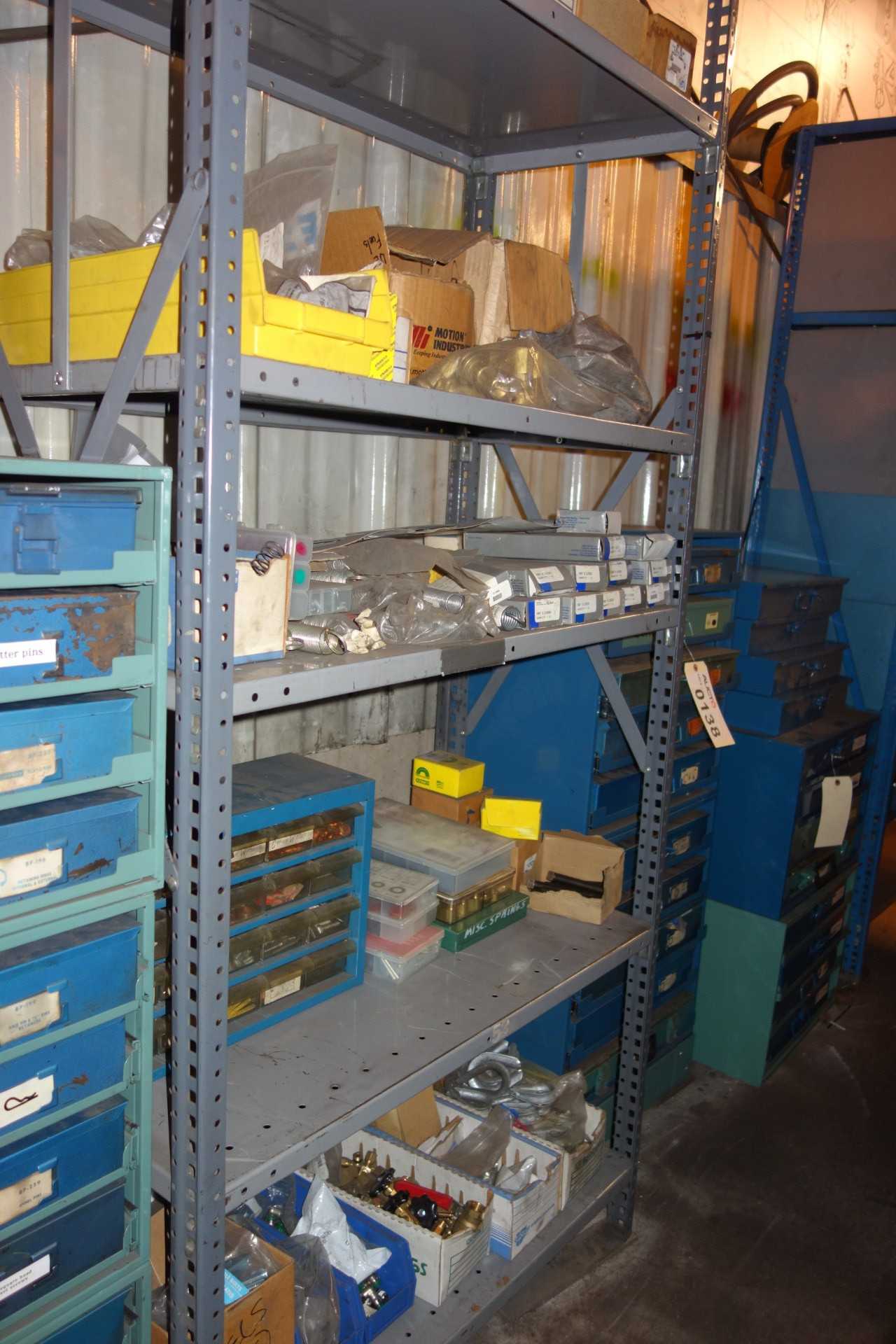 CONTENTS OF SHELVING, ASSORTED HARDWARE - SHELVING