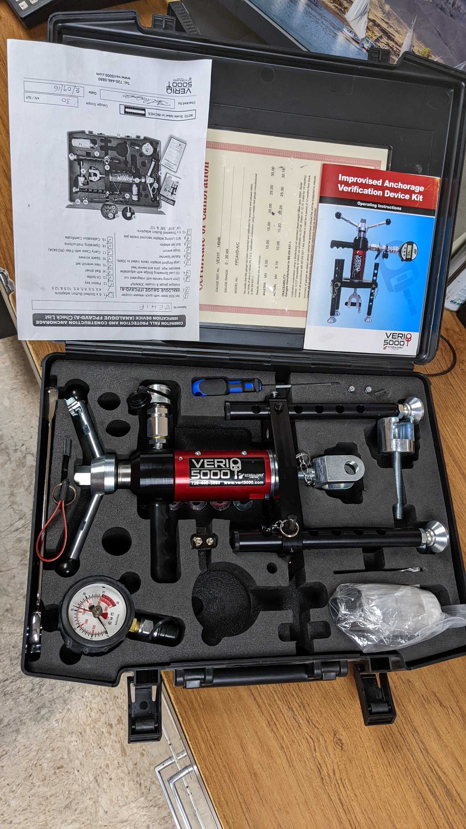 VERI 5OOO ANCHORAHE VERIFICATION KIT - ANALYZER