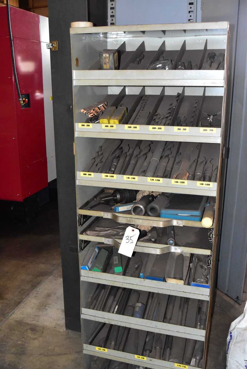 Rack with inventory of misc. drill bits - WORKHOLDING