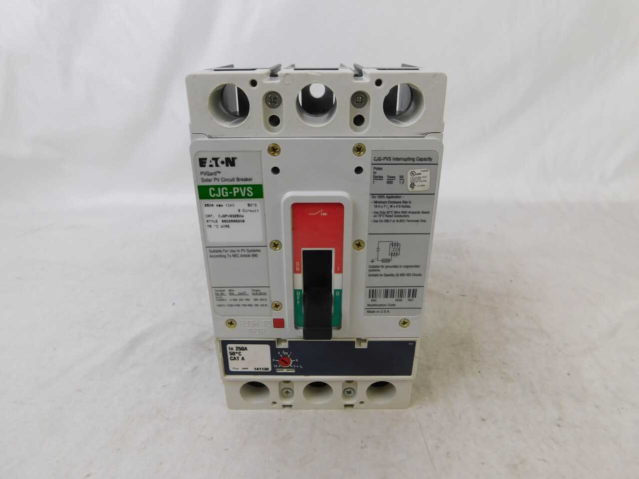 Quantity of 1x CJGPVS3250W MCCB/Molded Case Circuit Breaker - CIRCUIT BREAKERS