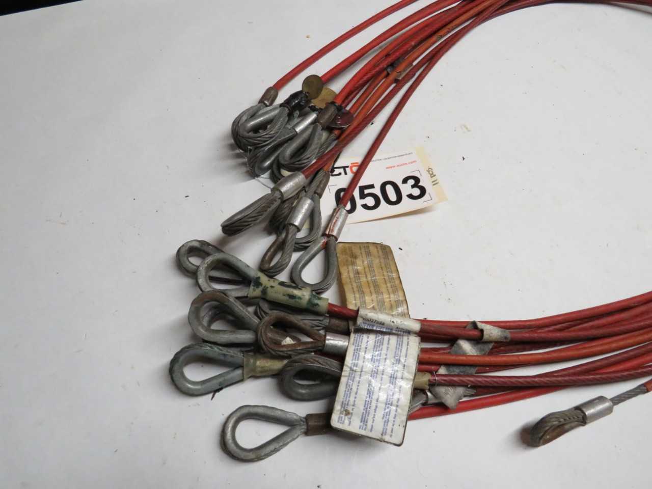 LOT OF 11 ASSORTED NORTH 6' CABLE SLINGS FP02/6' - HAND TOOLS