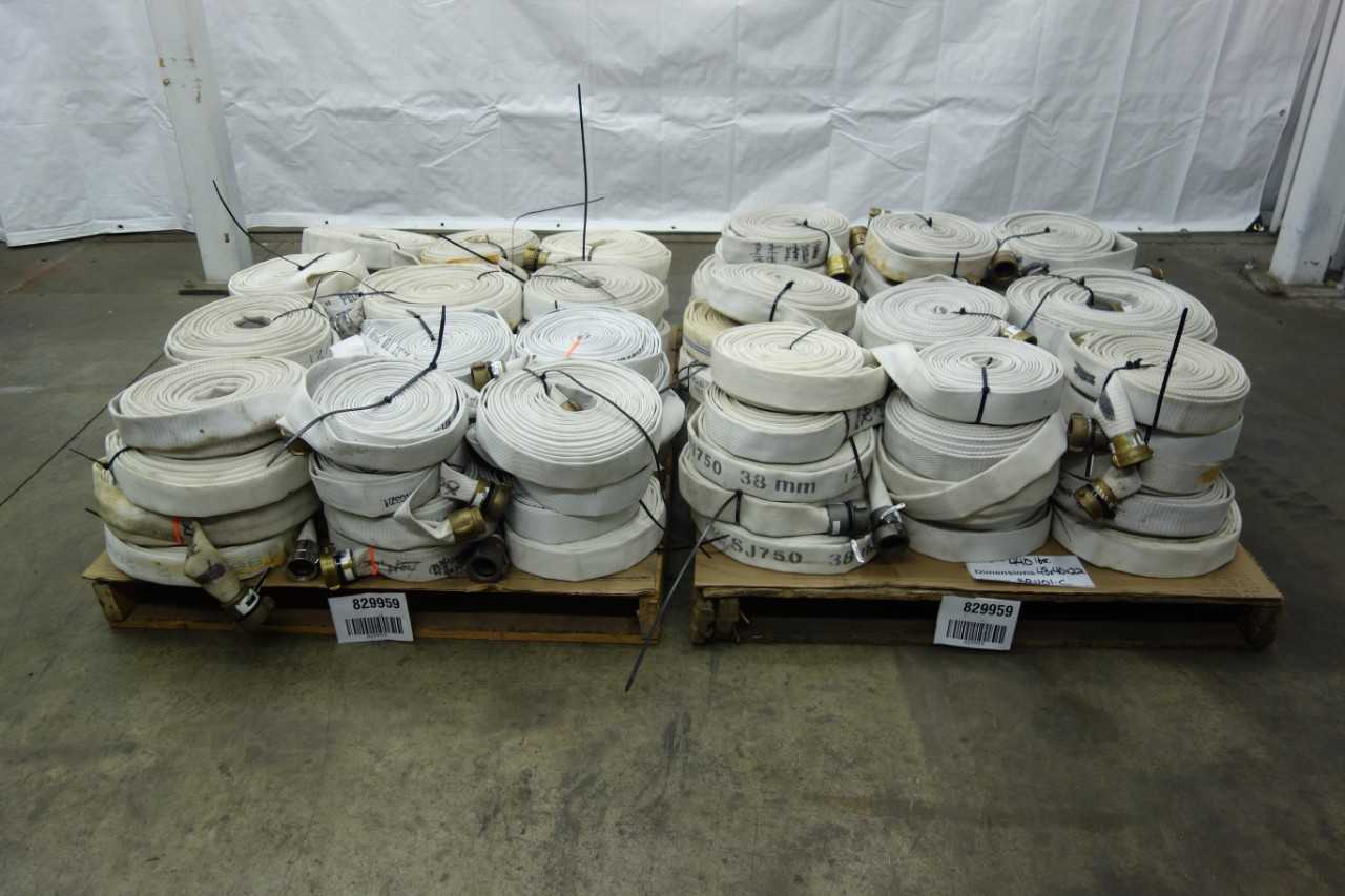 LOT OF 96 POLYFLEX FIRE HOSE, 1-1/2 IN, 50 FT, 100 FT LENGTHS - SAFETY EQUIPMENT