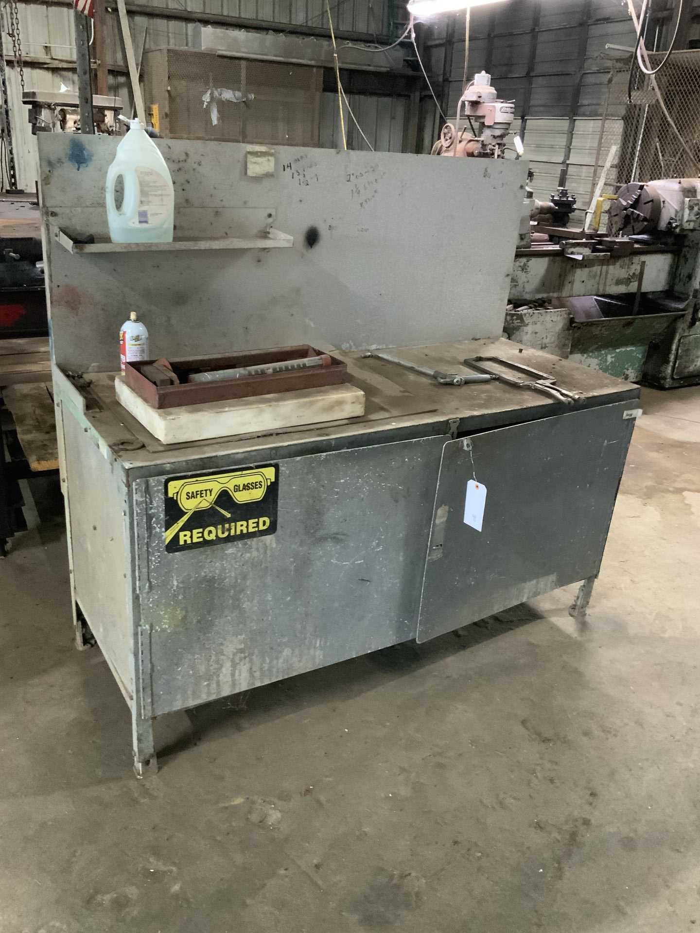 LOCKING METAL CABINET WITH CONTENTS - INDUSTRIAL PARTS