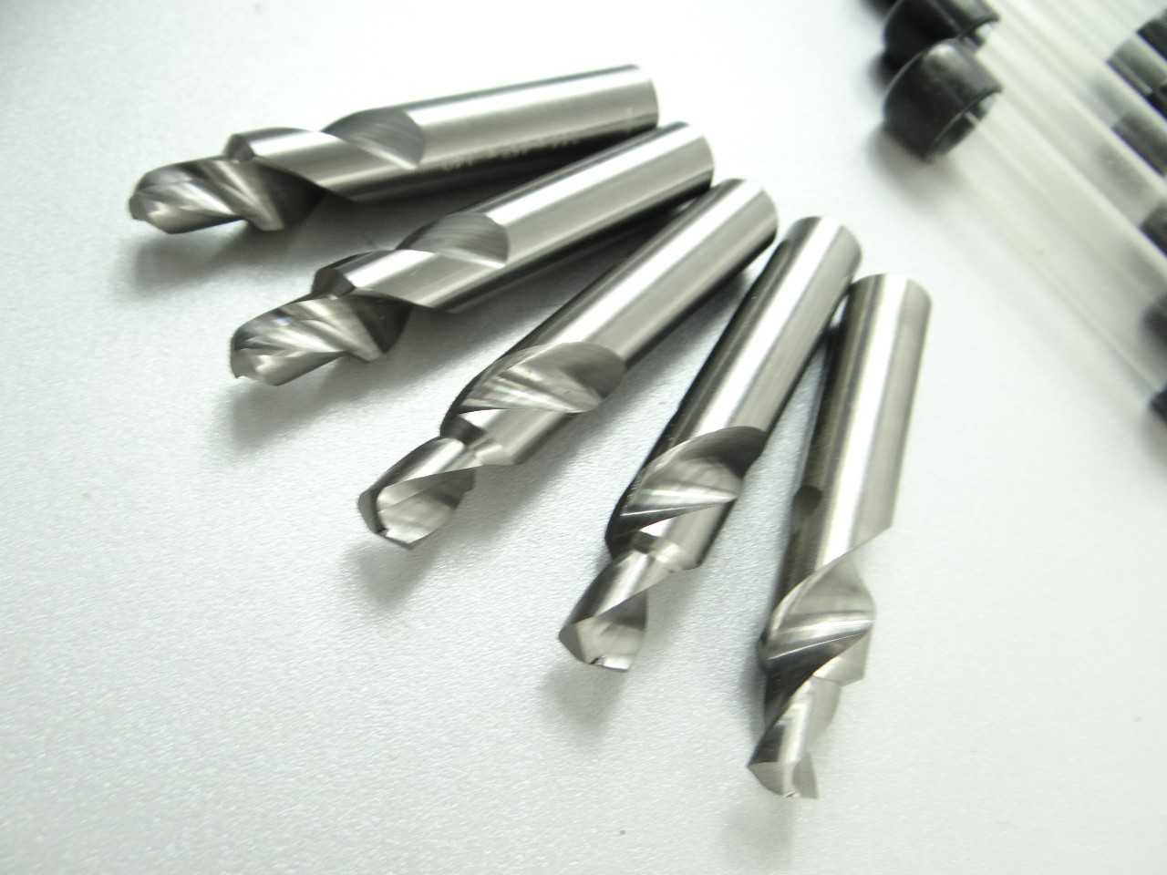 Lot of 5 NICE Solid Carbide Spotting Drills - MACHINING EQUIPMENT PARTS