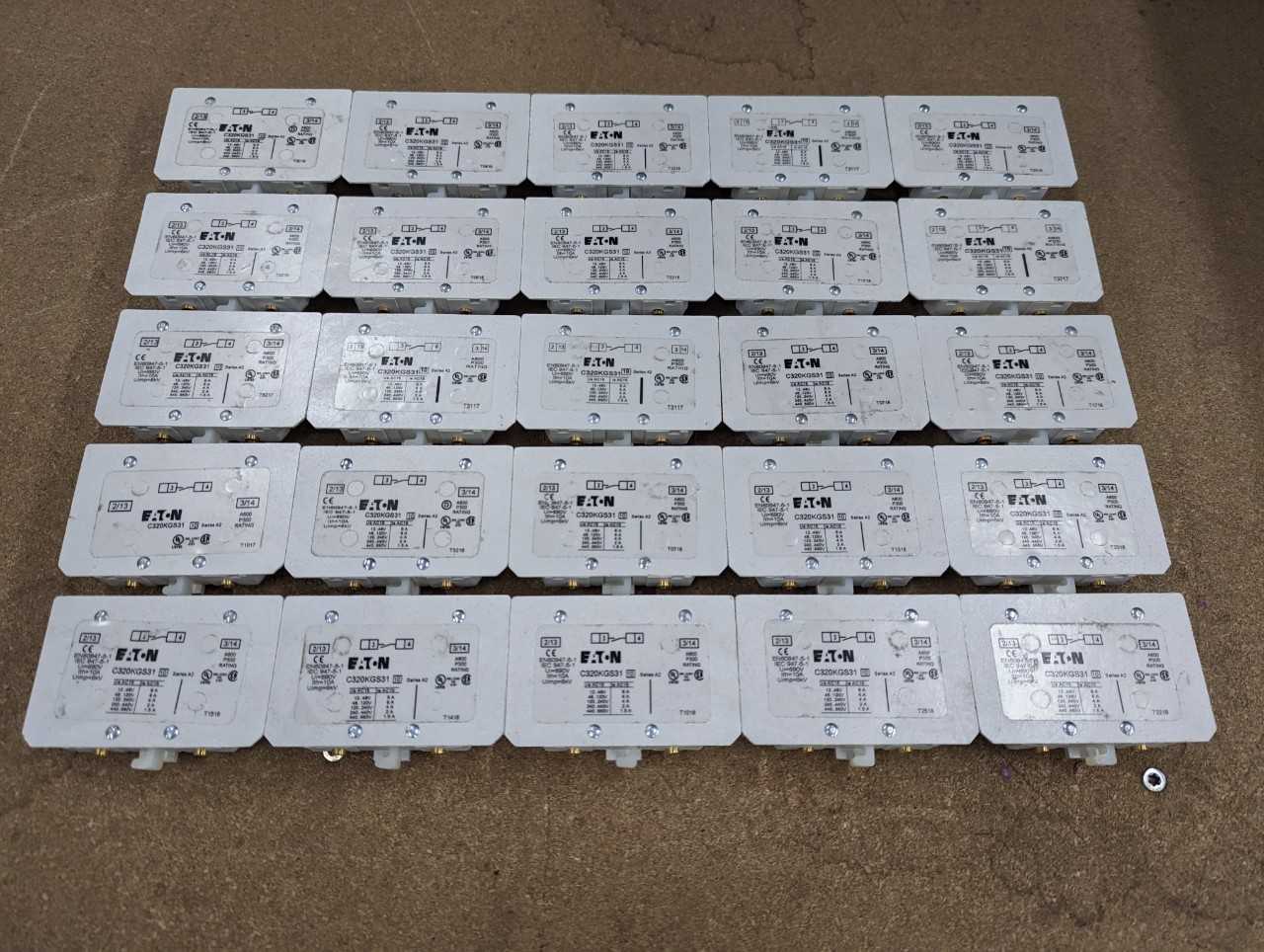 [Eaton - 25 QTY] "C320KGS31" Auxiliary Contact Blocks - ELECTRICAL COMPONENTS