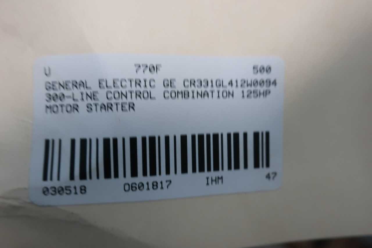 GE 300-LINE SIZE 5 COMBINATION MOTOR STARTER - MISCELLANEOUS