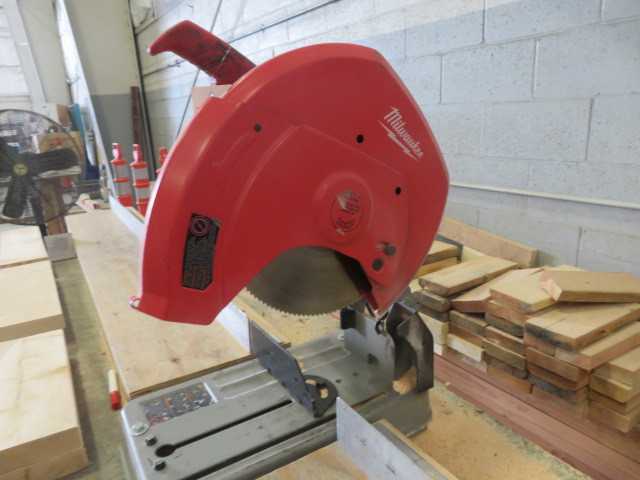 Milwaukee Saw on ALuminum Table on Wheels - MISCELLANEOUS