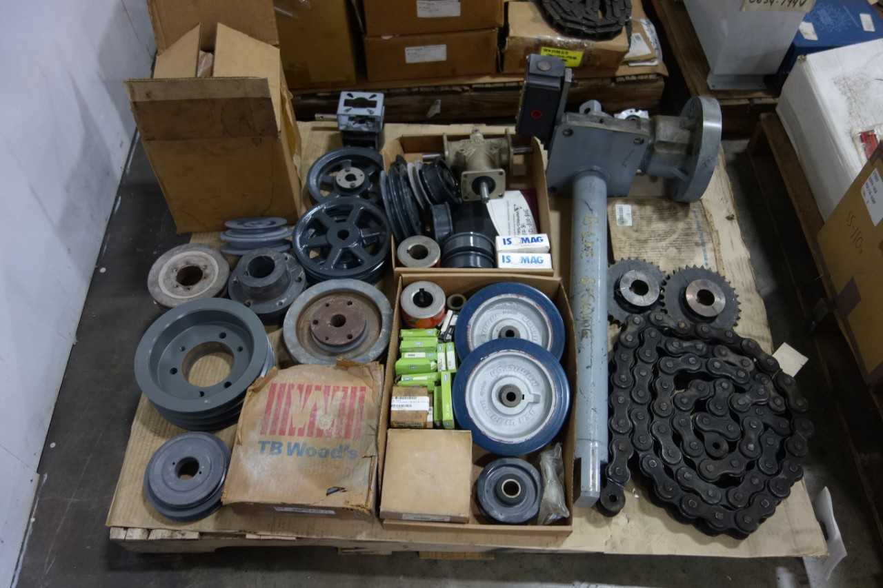 4 PALLETS OF ASSORTED POWER TRANSMISSION - POWER TRANSMISSION
