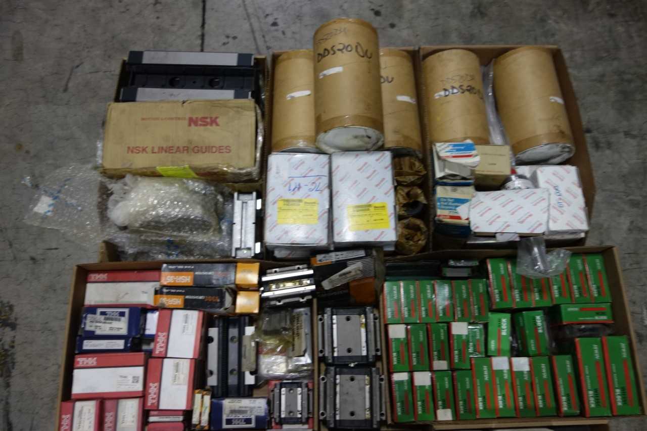 PALLET OF ASSORTED LINEAR BEARINGS - BEARINGS