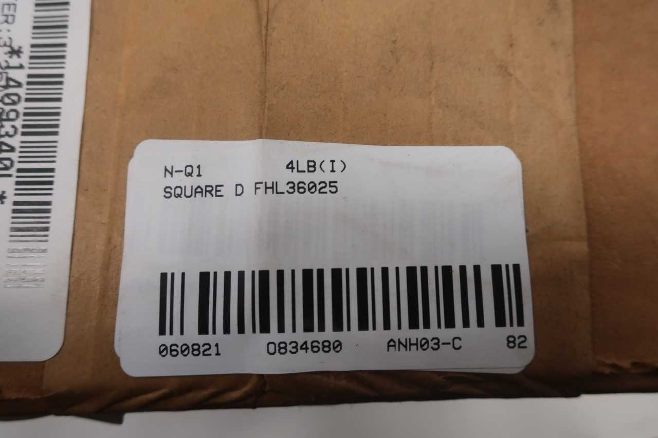 SQUARE D FHL36025 3P 25A AMP 600V-AC MOLDED CASE CIRCUIT BREAKER - CIRCUIT BREAKERS
