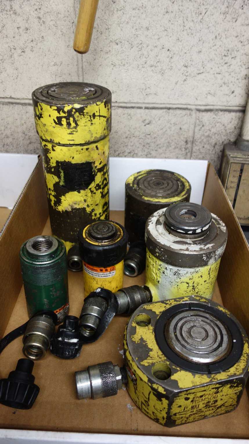 LOT OF 6 HYDRAULIC RAMS RSM500 RC102 2 TON TO 32 TON - HAND TOOLS