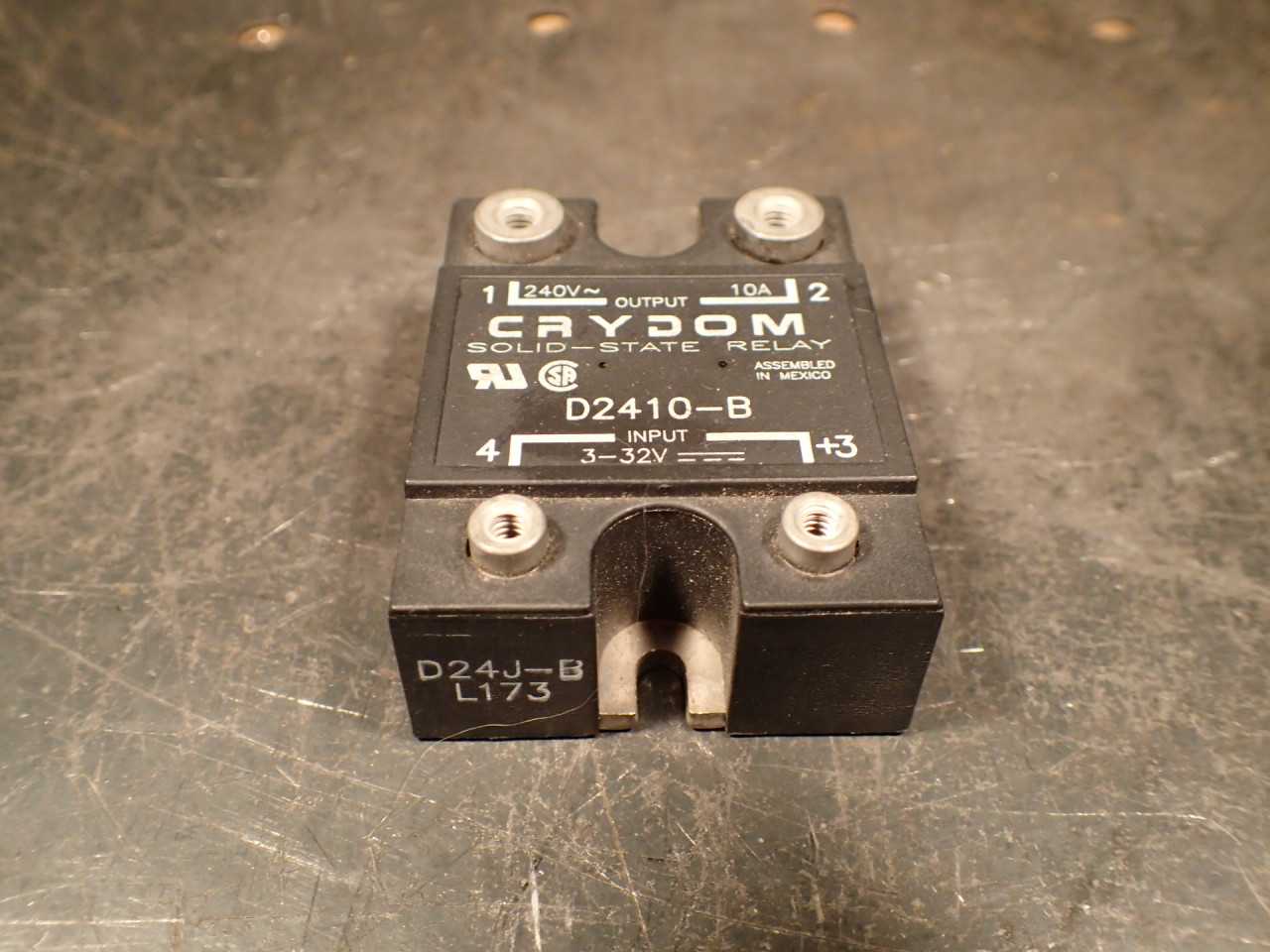 Crydom D2410-B Solid State Relay: 3-32V DC Input 240V~ 10A Output, New Old Stock - ELECTRICAL COMPONENTS