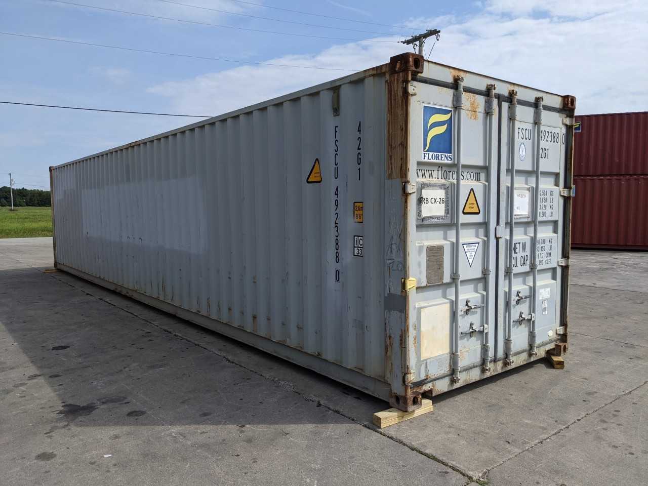 FLORENS 40FT STANDARD CUBE SHIPPING CONTAINER - INDUSTRIAL PARTS FLORENS 40FT STANDARD CUBE SHIPPING CONTAINER - INDUSTRIAL PARTS