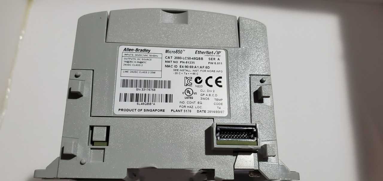 Allen Bradley Micro 850  2080-LC50-48QBB PLC - AUTOMATION & CONTROLS