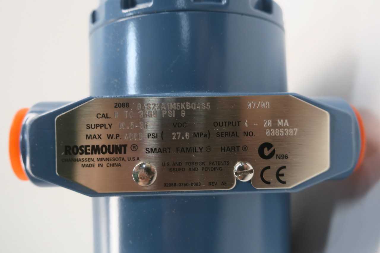 NEW ROSEMOUNT 2088G4S22A1M5KBQ4S5 PRESSURE TRANSMITTER 0-3000PSI - INSTRUMENTATION