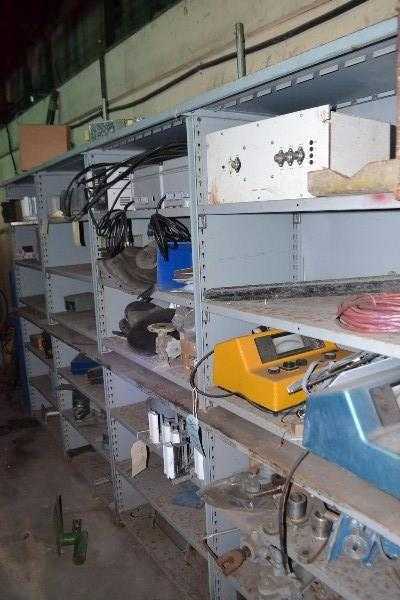 CONTENTS OF SHELVE - PNUEMATIC CYLINDERS, TRANSMITTERS, POSITIONER - MISCELLANEOUS