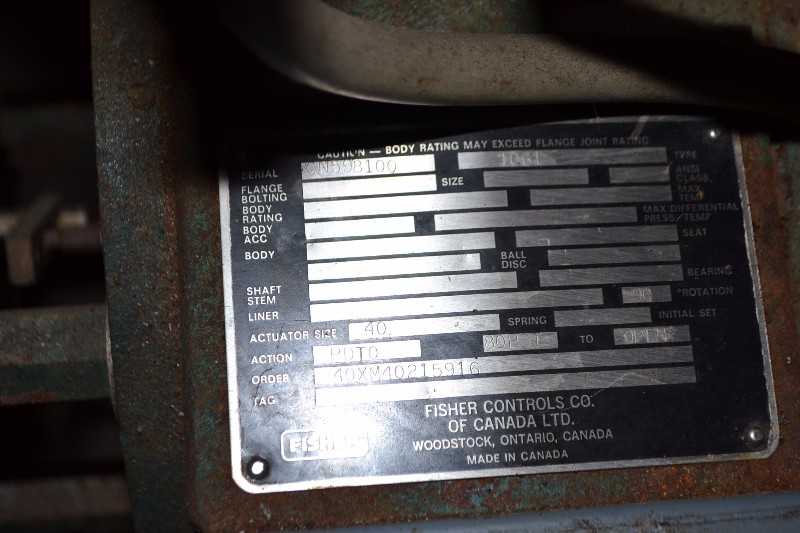 FISHER E-DISC BUTTERFLY CONTROL VALVE STAINLESS 10 - MISCELLANEOUS