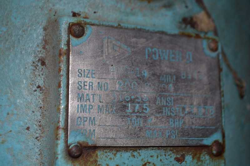 POWER D 8175 4X6-18 STAINLESS CENTRIFUGAL PUMP - MISCELLANEOUS