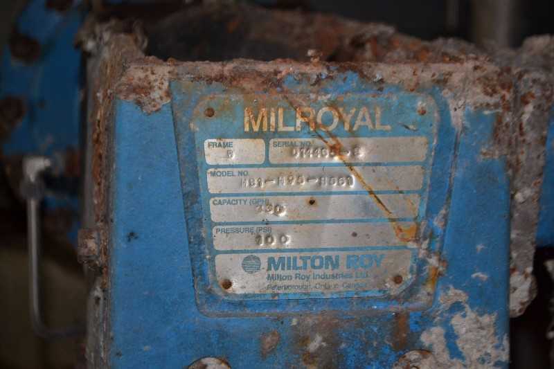 MILTON ROY MILROYAL MB1-M95-H561 FRAME B 330GPM 100PSI PUMP - MISCELLANEOUS