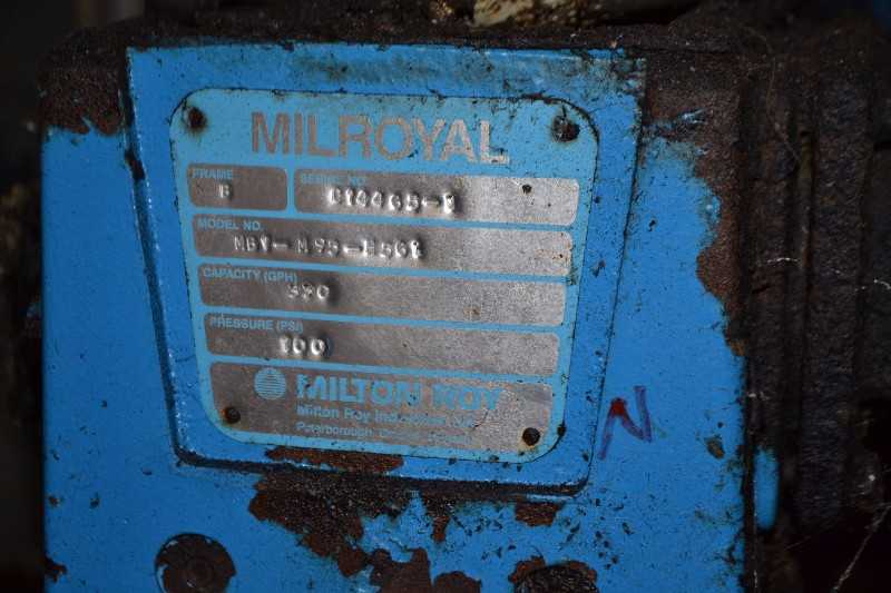 MILTON ROY MILROYAL MB1-M95-H561 FRAME B 330GPM 100PSI PUMP - MISCELLANEOUS