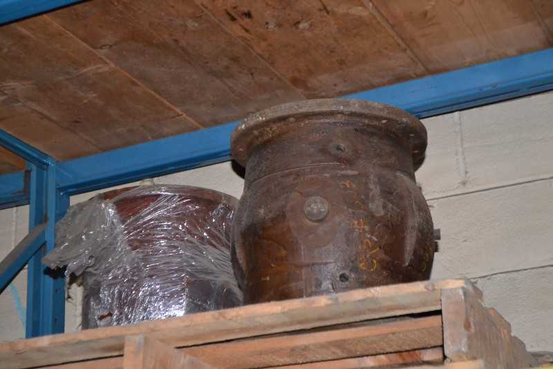 CONTENTS OF SHELVE - ASEA DC MOTOR(NO MODEL TAG), PNUEMATIC CYLINDER, GORMAN-RUPP PUMP - MISCELLANEOUS