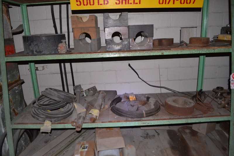 CONTENTS OF RACKING - SPROCKETS, ROLLER CHAINS, SHEEVES, COUPLINGS, TB WOODS 5V-21-2 3-E PULLEY - MISCELLANEOUS