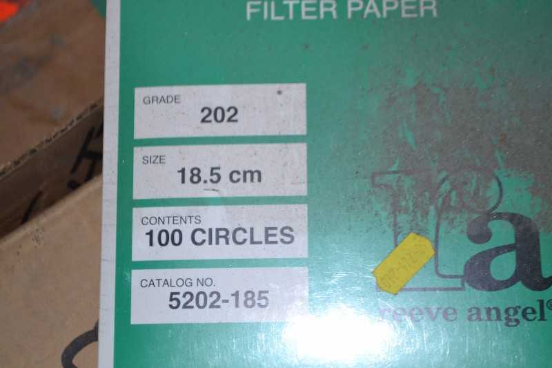 SKID OF FILTER PAPER NEW GRADE 202 12.5CM, 18.5CM, 12.5CM LOT OF 3 - MISCELLANEOUS