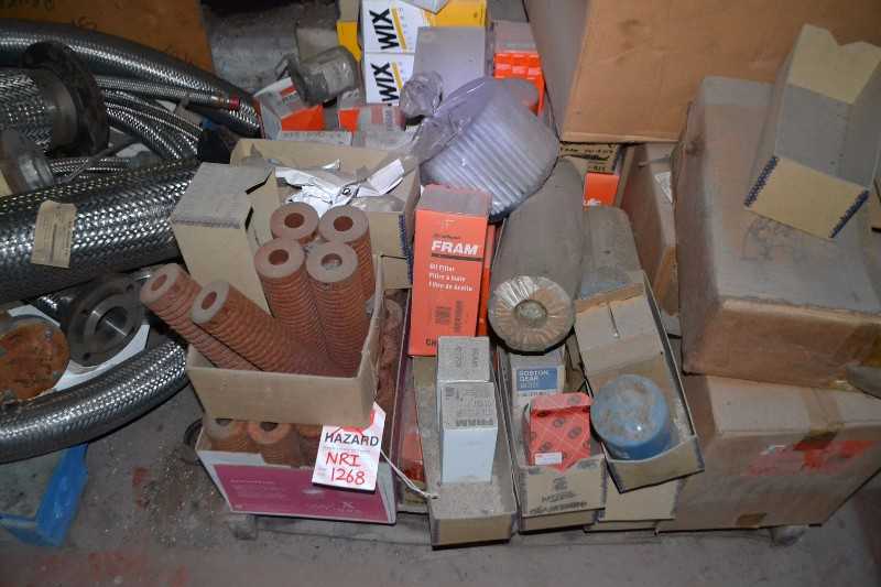 SKID OF FRAM OIL FILTERS, WIX FILTERS, BOSTON GEAR FILTERS - MISCELLANEOUS