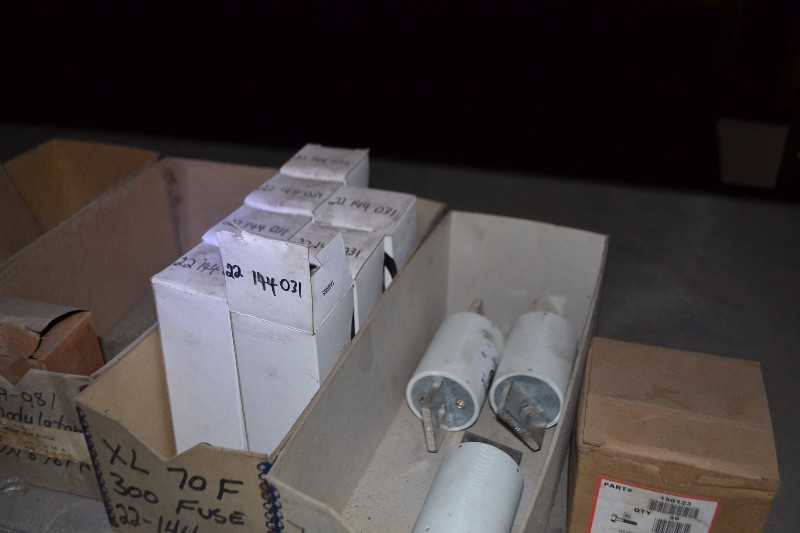 CONTENTS OF SHELVING - CONDUITS, COILS, TRANSFORMERS, PCB CIRCUIT BORADS, ALLEN BRADLEY PHOTOSWITCH 42RLU-4000B, - MISCELLANEOUS