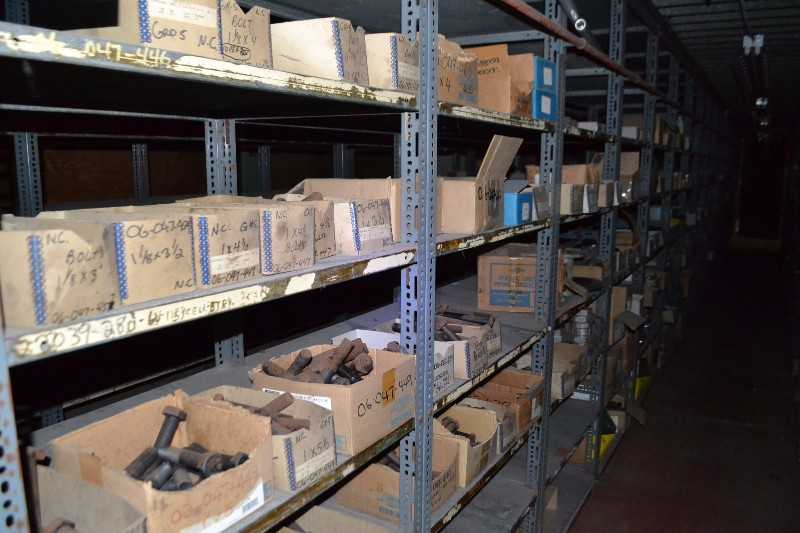 CONTENTS OF SHELVING - FITTINGS, BOLTS - MISCELLANEOUS