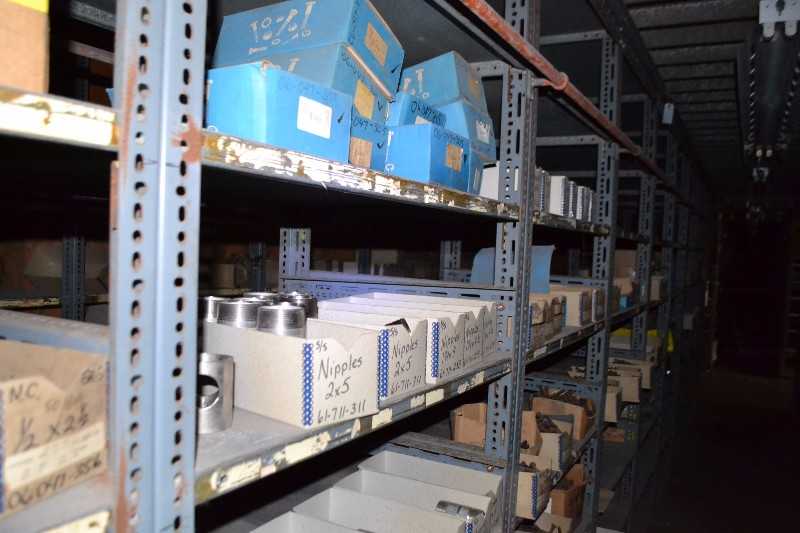CONTENTS OF SHELVING - FITTINGS, BOLTS - MISCELLANEOUS