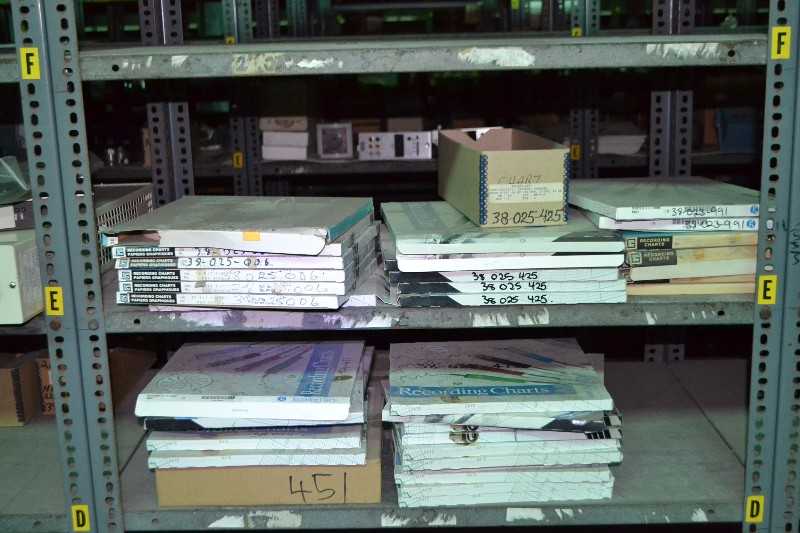 CONTENTS OF SHELVING - PCB CIRCUIT BOARD, FISHER 513R ACTUATOR, - MISCELLANEOUS
