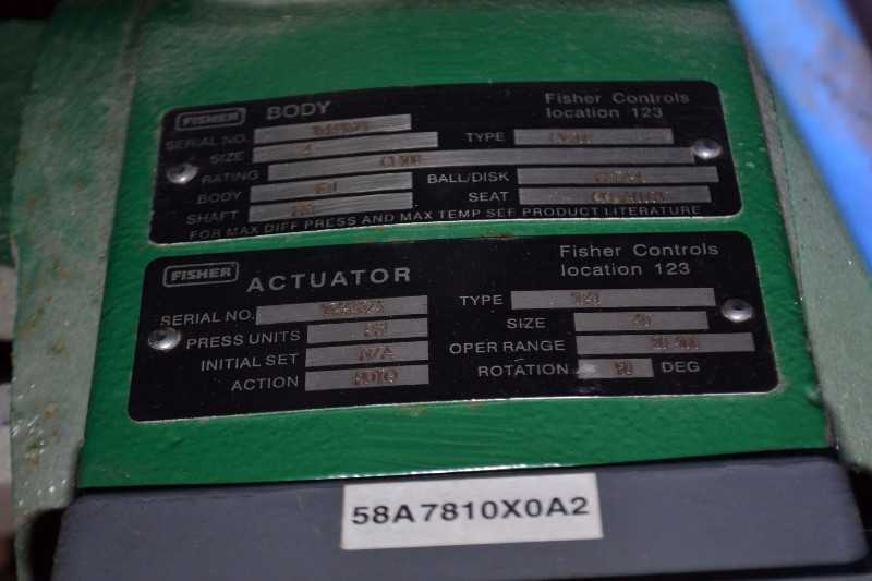 FISHER V150 STEEL CONTROL VALVE 6IN 1061 ACTUATOR 3600 POSITIONER - MISCELLANEOUS