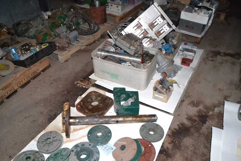 ASSORTED SKIDS OF CONTENTS - JAMESBURY PNUEMATIC VALVES - MISCELLANEOUS