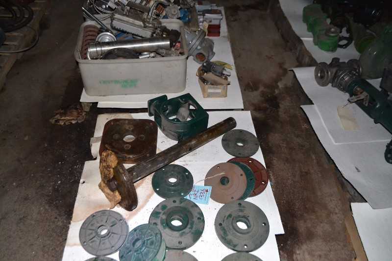 ASSORTED SKIDS OF CONTENTS - JAMESBURY PNUEMATIC VALVES - MISCELLANEOUS