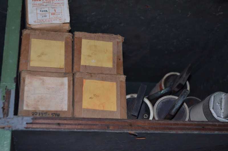 CONTENTS OF ROOM - FUSES, CONTACTORS, STARTER, - MISCELLANEOUS