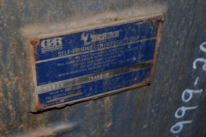 GORMAN RUPP T6A65-B SELF PRIMING CENTRIFUGAL PUMP - MISCELLANEOUS