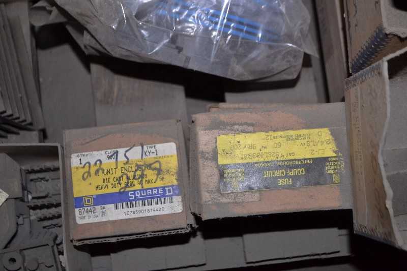 CONTENTS OF SKID - FUSES A480R24R-1, CONTACT KIT AB 55-154607G002 SIZE 5, ELECTRIC MOTOR - MISCELLANEOUS
