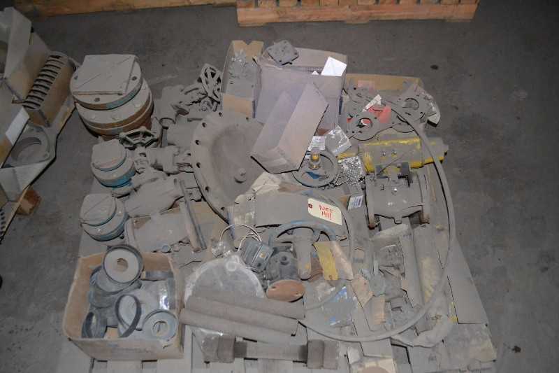 CONTENTS OF SKID - CONTROL VALVE, GATE VALVES, SPROCKETS, SHEEVES, PNUEMATIC CYLINDERS, SPRINGS - MISCELLANEOUS