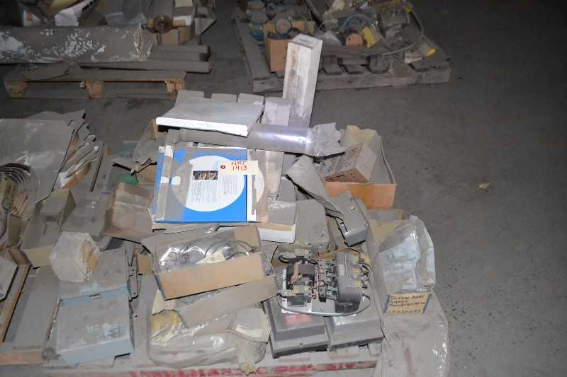 CONTENTS OF SKID - BARNSTEAD THERMOLYNE DD809 x15, CCL CONTACTOR, GE RELAY, TRANSFORMER, PCB CIRCUIT BORADS, - MISCELLANEOUS
