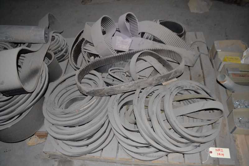 CONTENTS OF SKID - ASSORTED TIMING BELTS - MISCELLANEOUS
