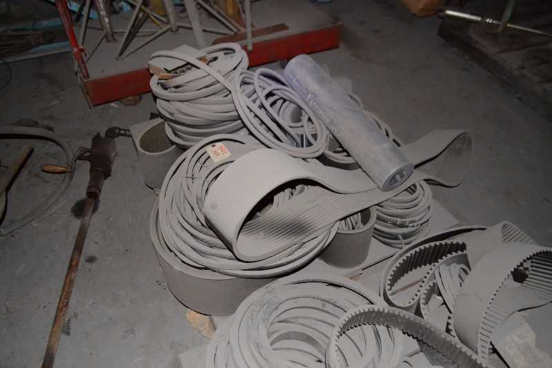 CONTENTS OF SKID - ASSORTED TIMING BELTS - MISCELLANEOUS