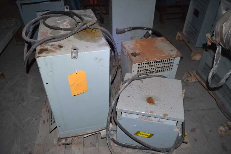 LOT OF 3 TRANSFORMERS - 45KVA, 15KVA, 10KVA - MISCELLANEOUS