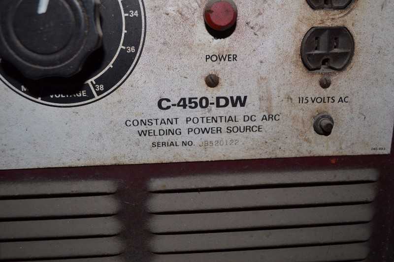 CANOX C-450-DW CONSTANT POTENTIAL DC ARC WELDER - MISCELLANEOUS