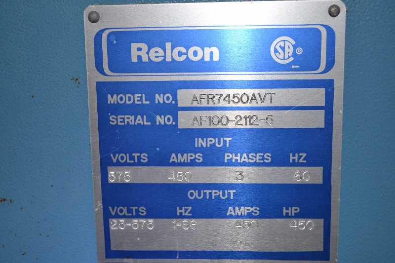 RELCON DYNAMATIC AFR7450AVT 450A AMP DRIVE - MISCELLANEOUS